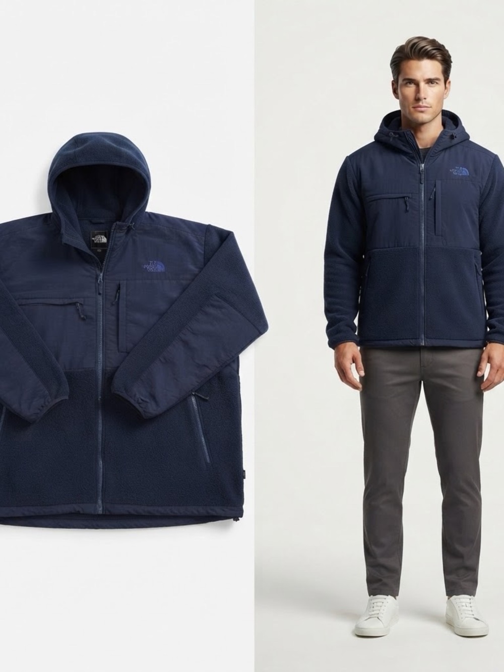 The North Face Denali Men’s Navy Hooded Fleece Jacket 3XL